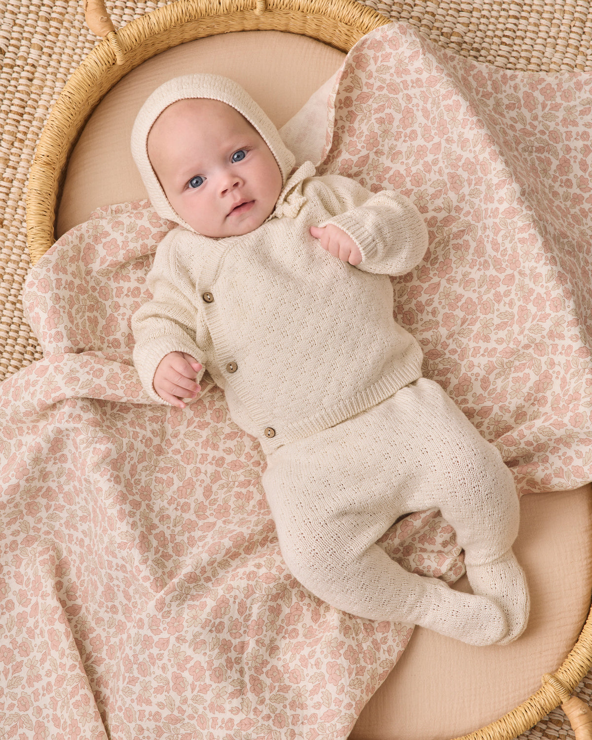 Natural Knit Wrap Top + Pant Set