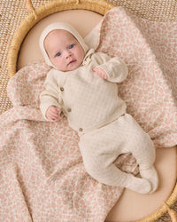 Natural Knit Wrap Top + Pant Set
