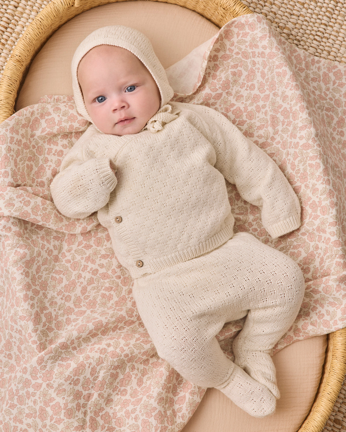 Natural Knit Wrap Top + Pant Set
