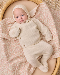 Natural Knit Wrap Top + Pant Set