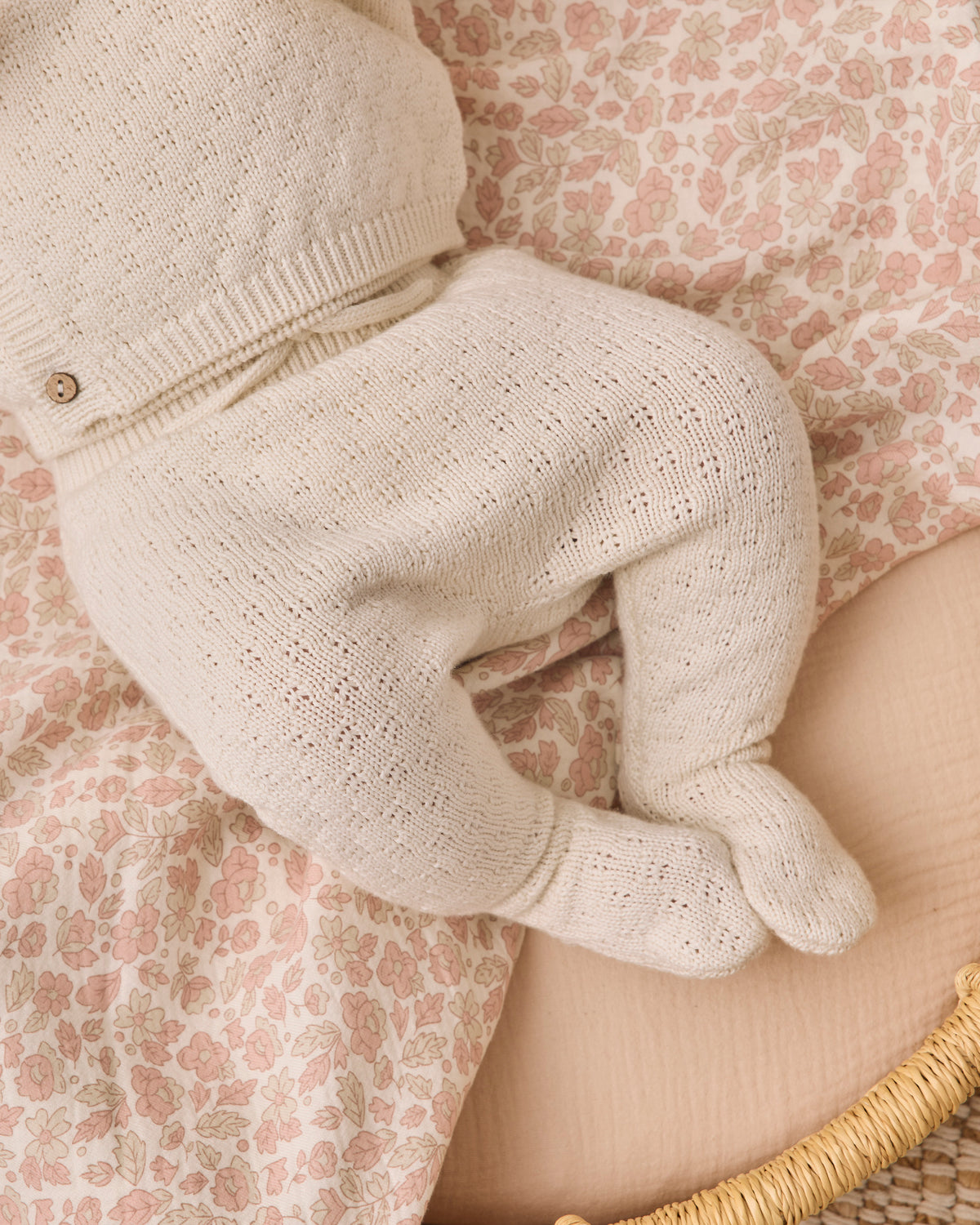Natural Knit Wrap Top + Pant Set