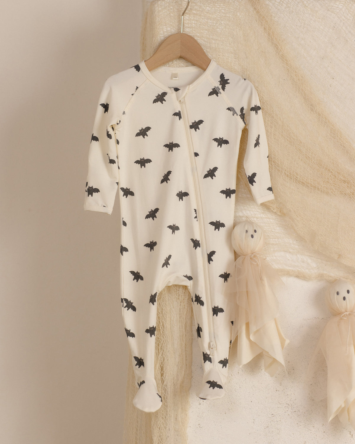 Bats Bamboo Zip Footie