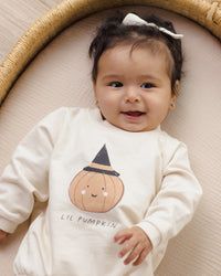 Lil Pumpkin Crewneck Bubble Romper