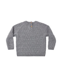 Heathered Slate Knit Sweater