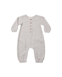 Blue Gingham Woven Jumpsuit
