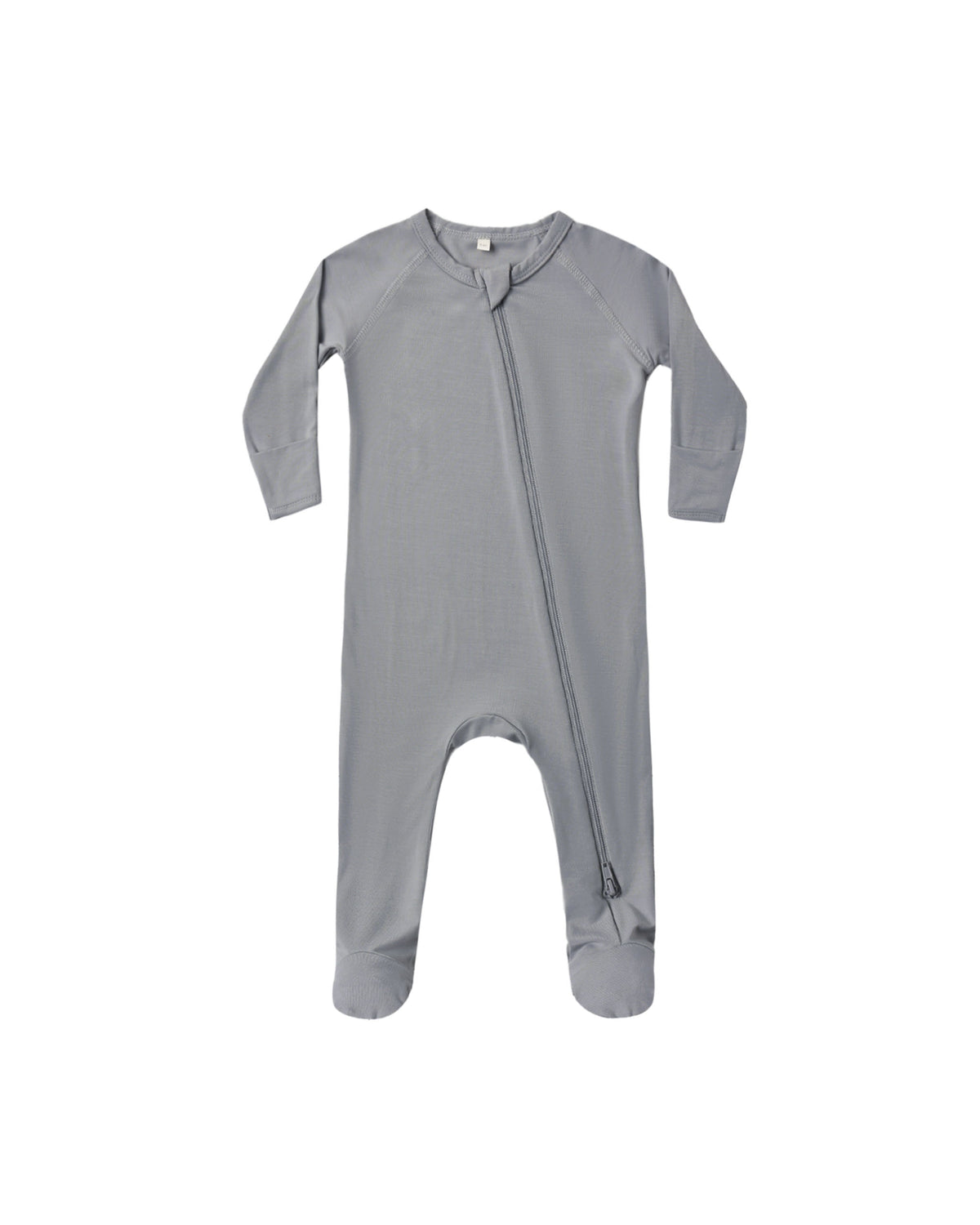 Slate Bamboo Zip Footie
