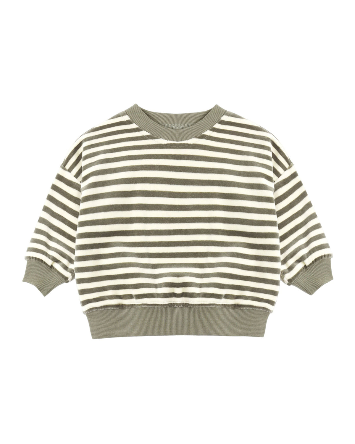 Spruce Stripe Velour Relaxed Fleece Sweatshirt