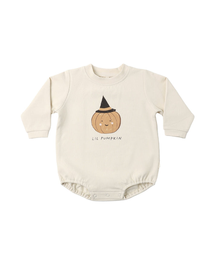 Lil Pumpkin Crewneck Bubble Romper