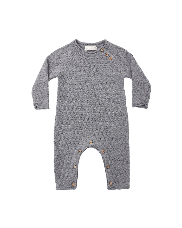 Heathered Slate Cozy Knit Jumpsuit