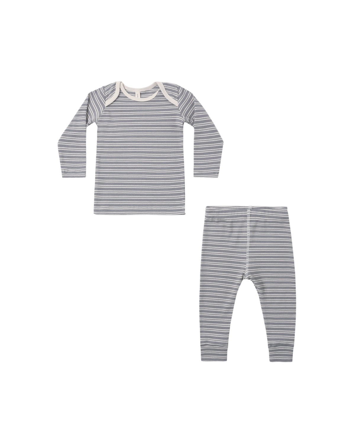 Slate Stripe Ribbed Tee + Legging Set