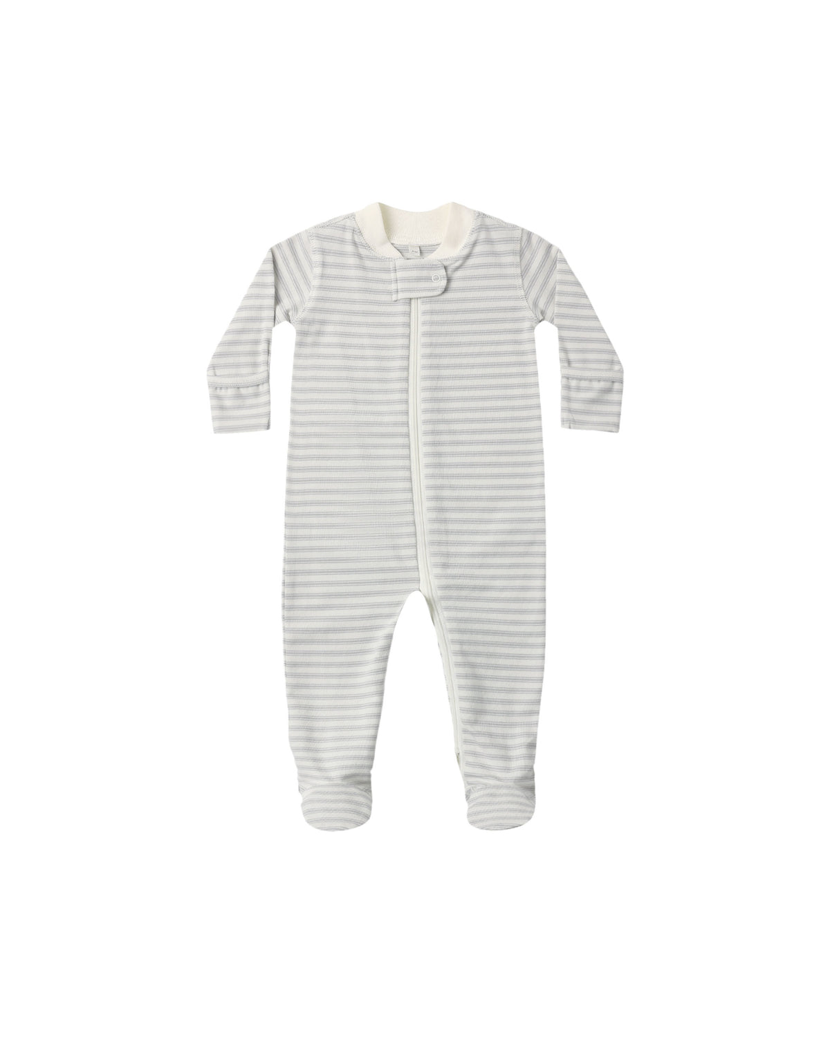 Cloud Stripe Zipper Footie