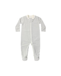 Cloud Stripe Zipper Footie