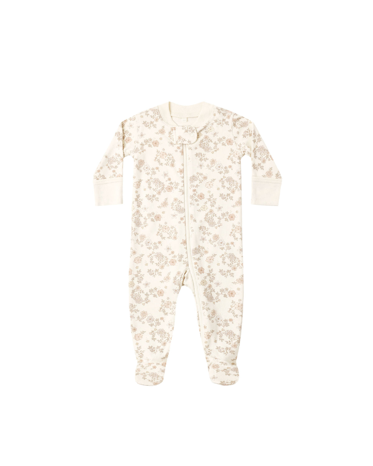 Floral Vine Zipper Footie
