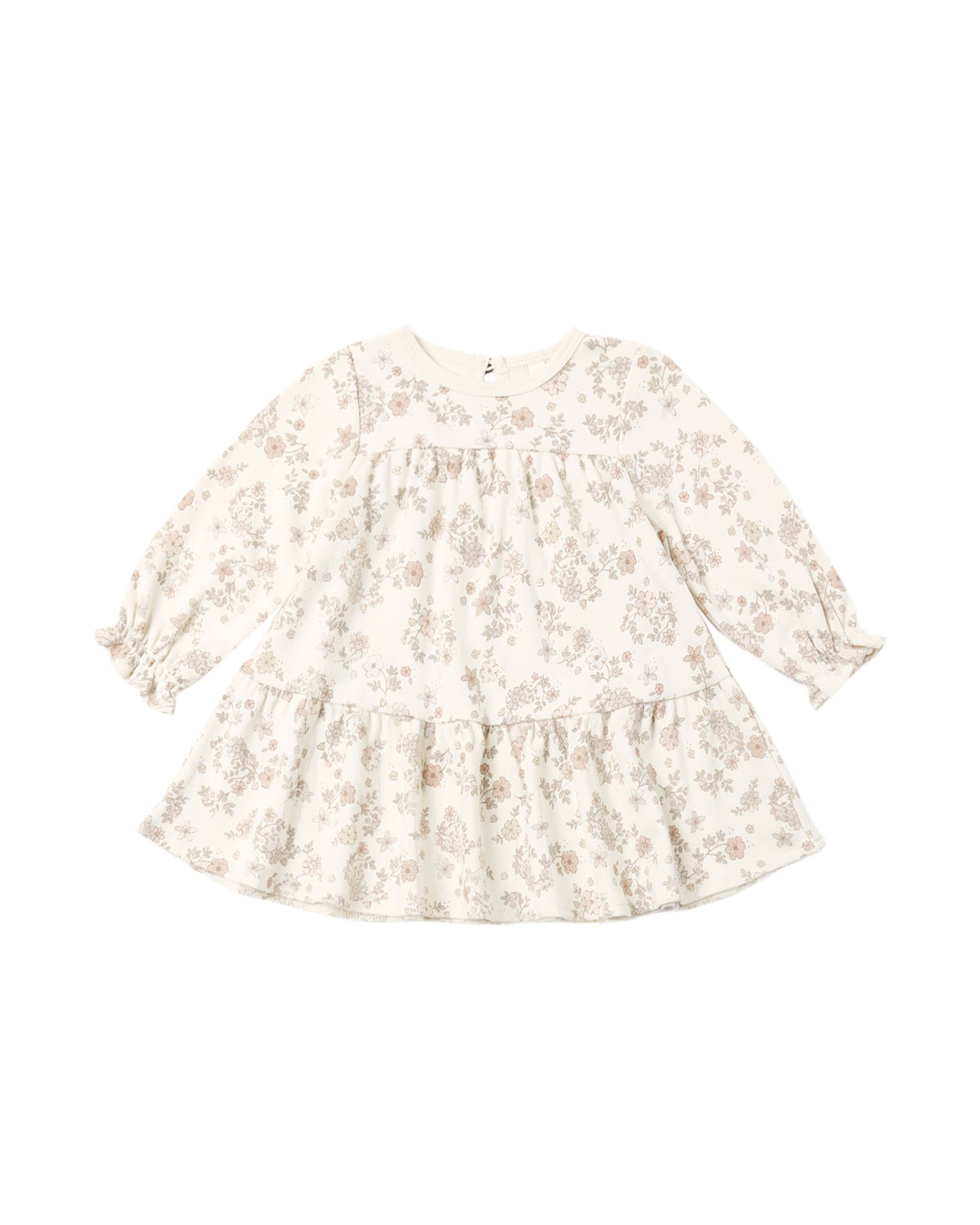 Floral Vine Tiered Jersey Dress