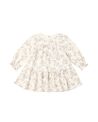 Floral Vine Tiered Jersey Dress