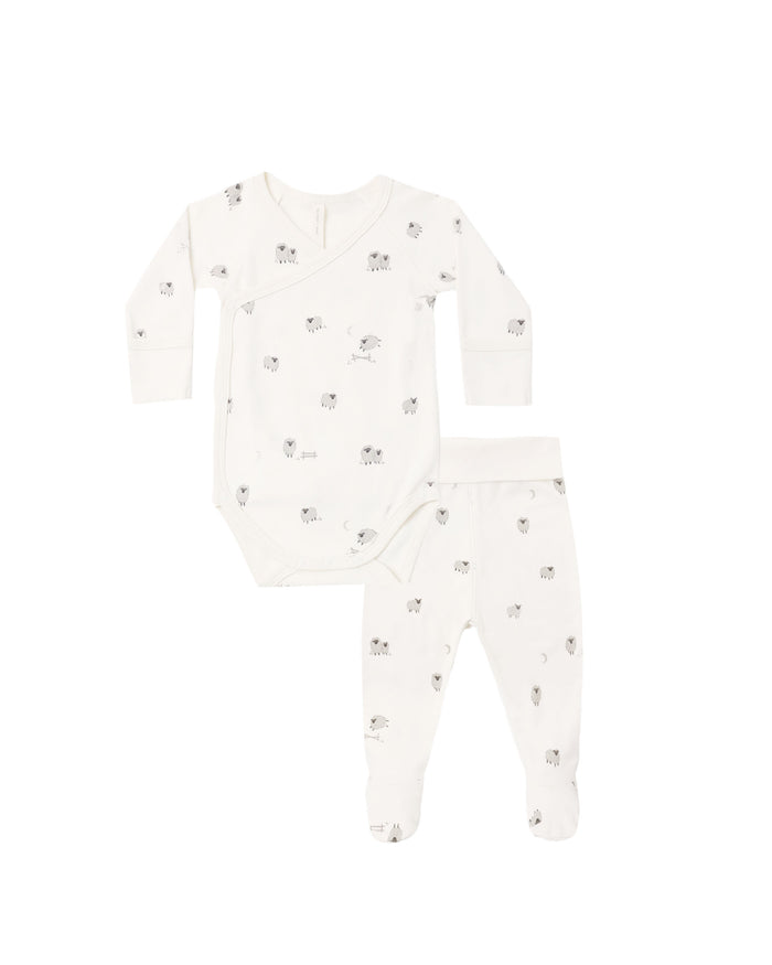Sheep Side Snap Bodysuit + Pant Set