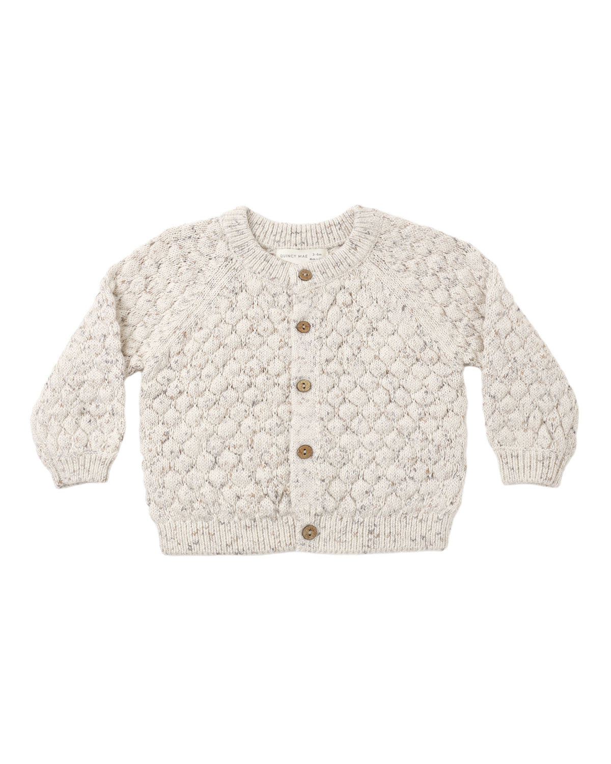 Natural Confetti Bubble Knit Cardigan