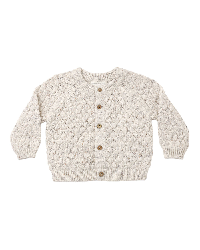 Natural Confetti Bubble Knit Cardigan