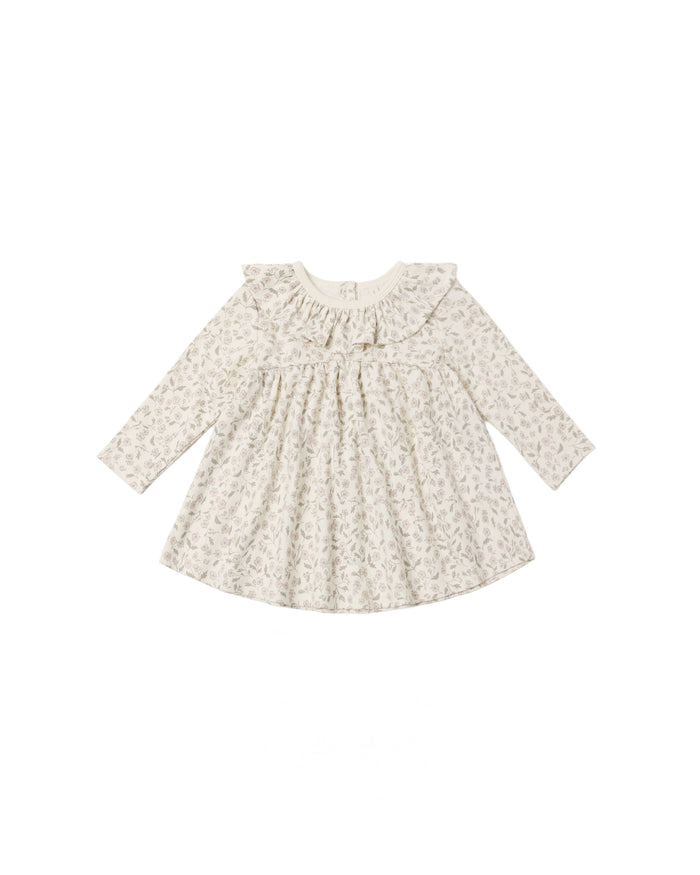 Floret Ruffle Collar Jersey Dress