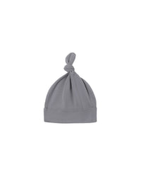 Slate Knotted Baby Hat