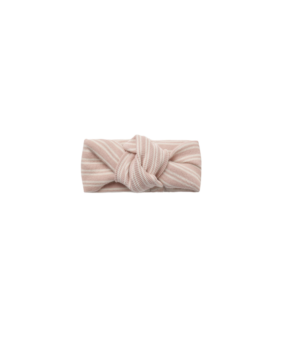 Dusty Rose Stripe Ribbed Knotted Headband