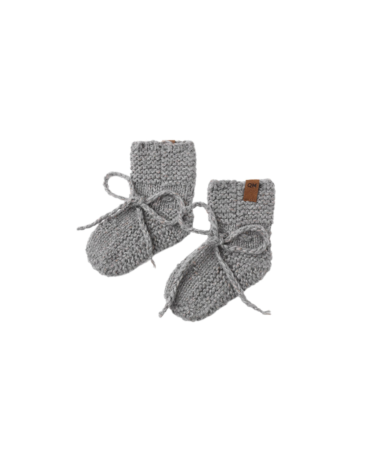 Heathered Slate Knit Booties