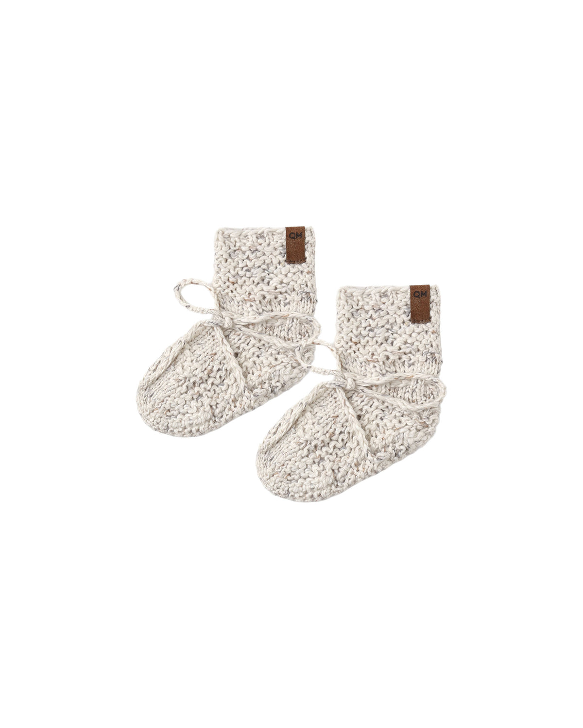 Natural Confetti Knit Booties