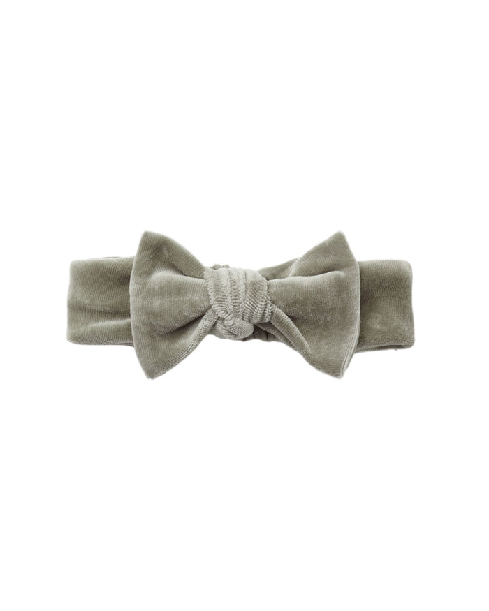 Spruce Velour Bow Headband