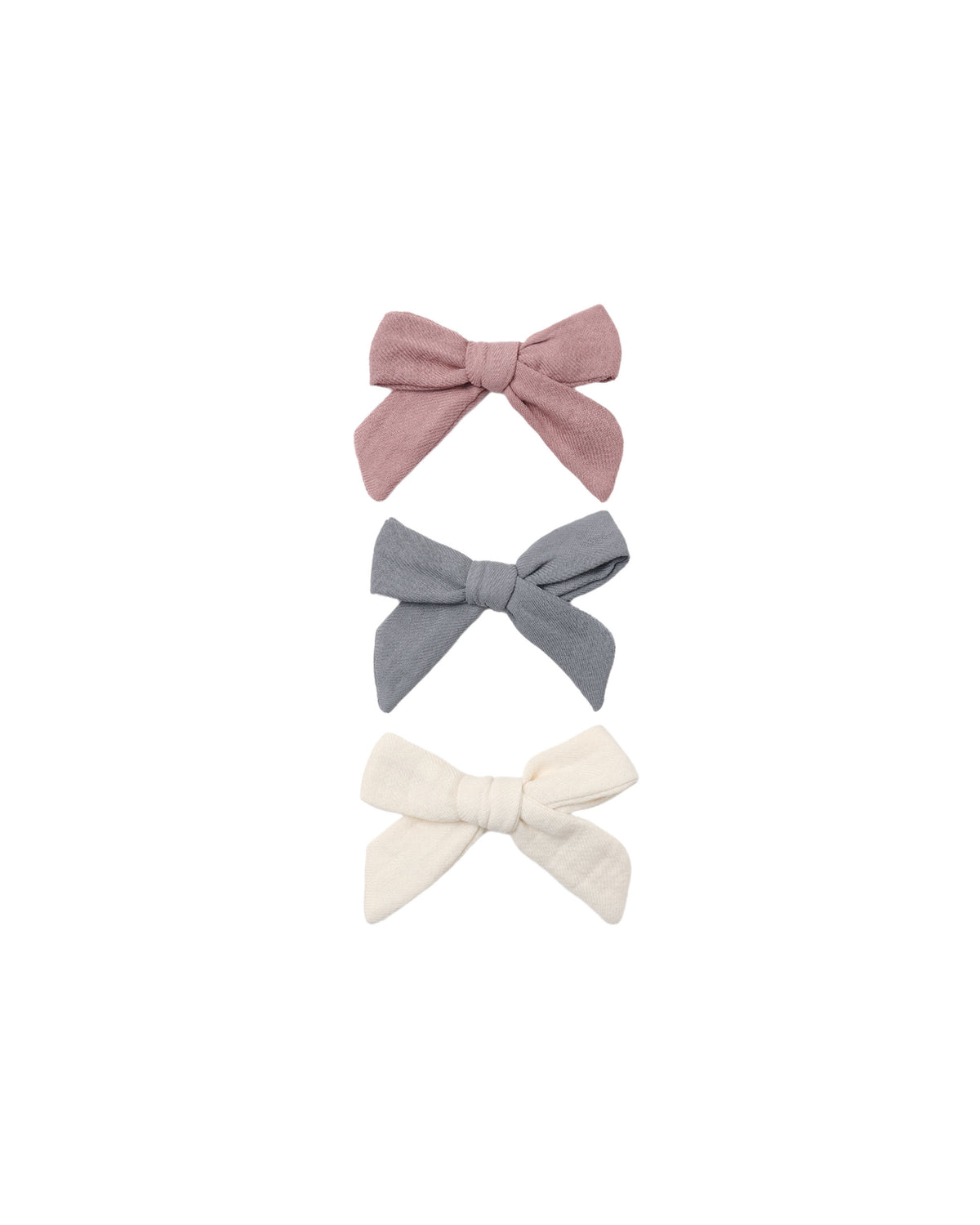 Mulberry + Slate + Natural Bow Set