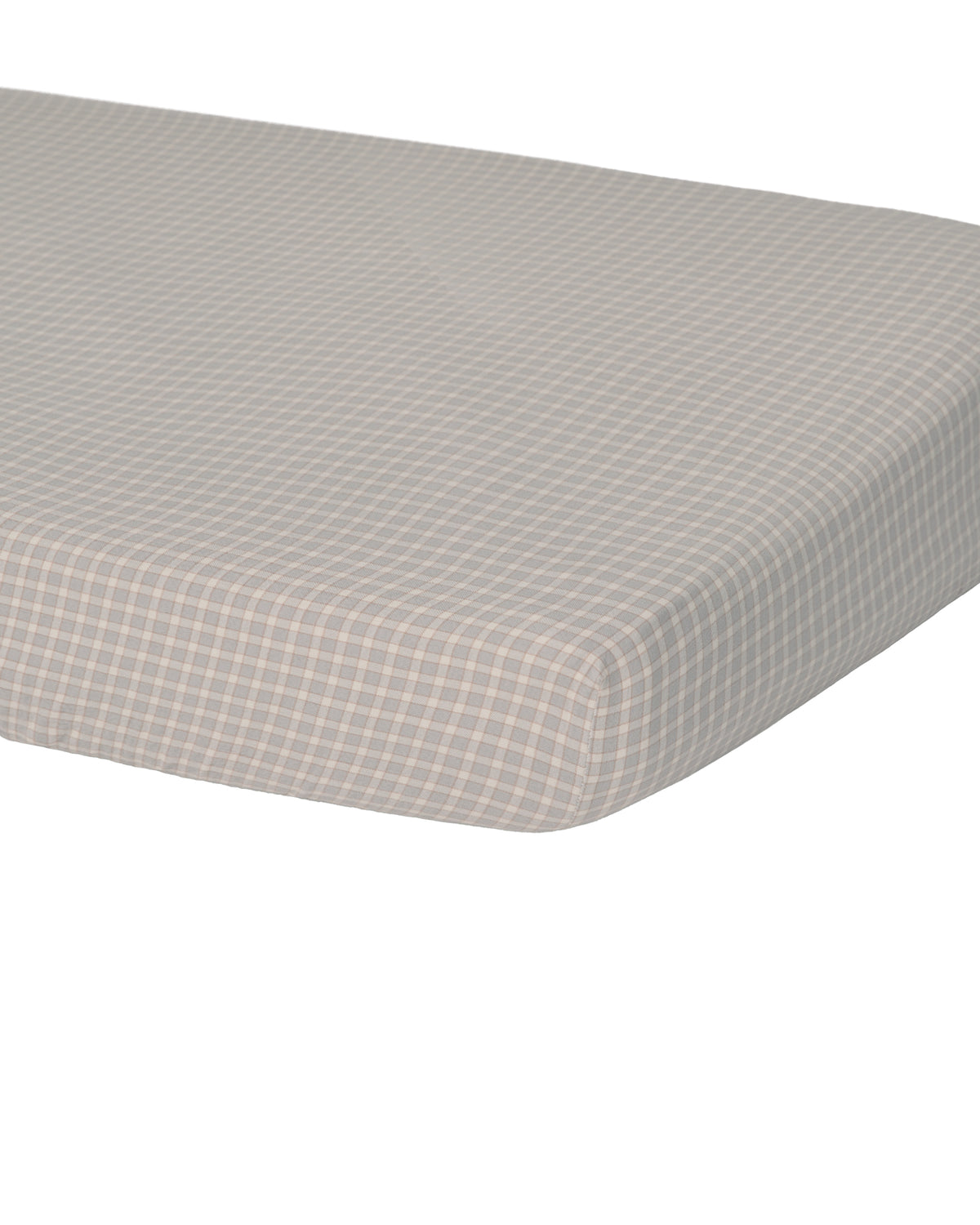 Blue Gingham Woven Crib Sheet