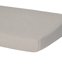 Blue Gingham Woven Crib Sheet