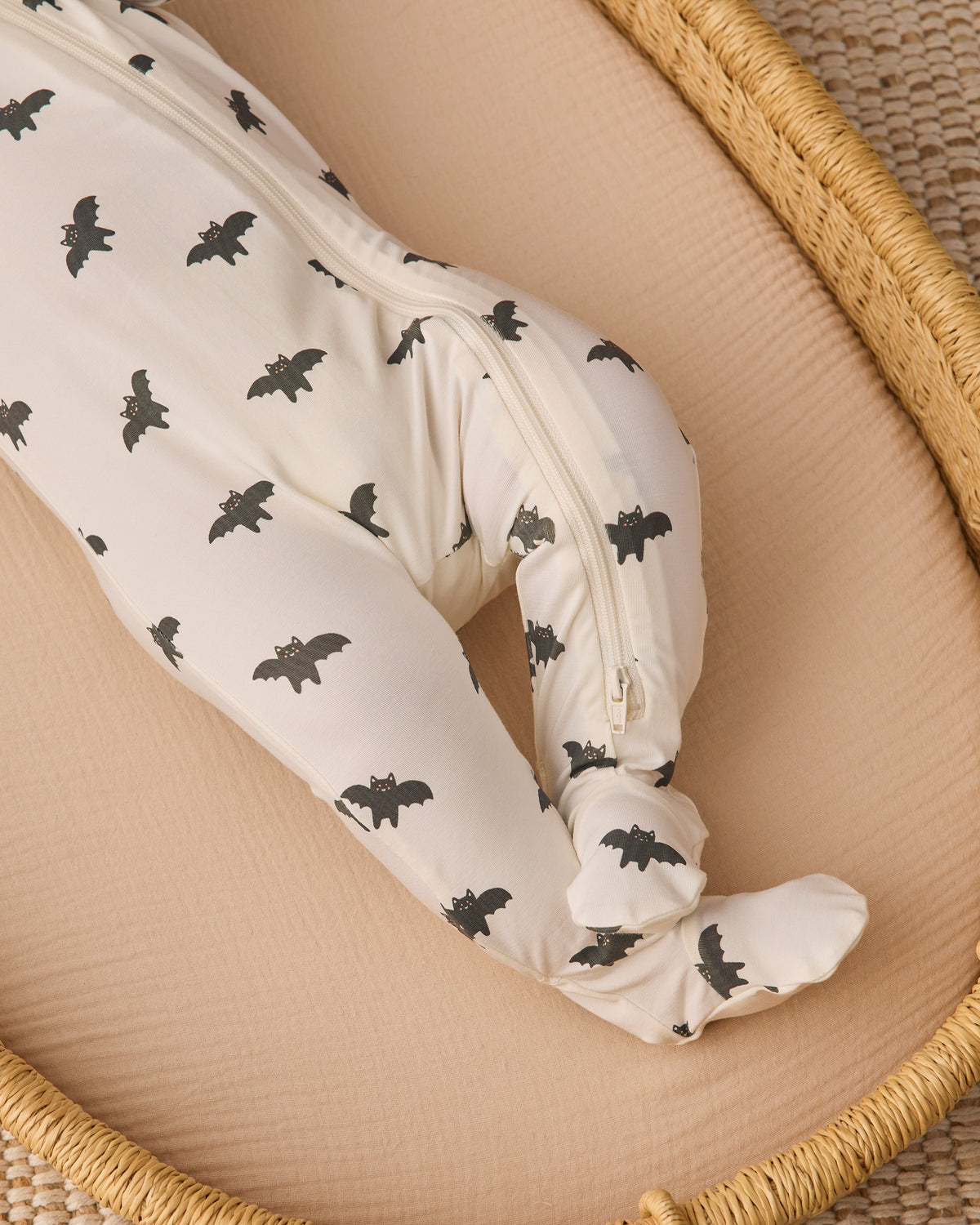 Bats Bamboo Zip Footie
