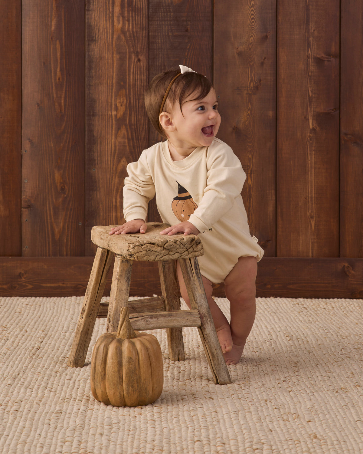 Lil Pumpkin Crewneck Bubble Romper