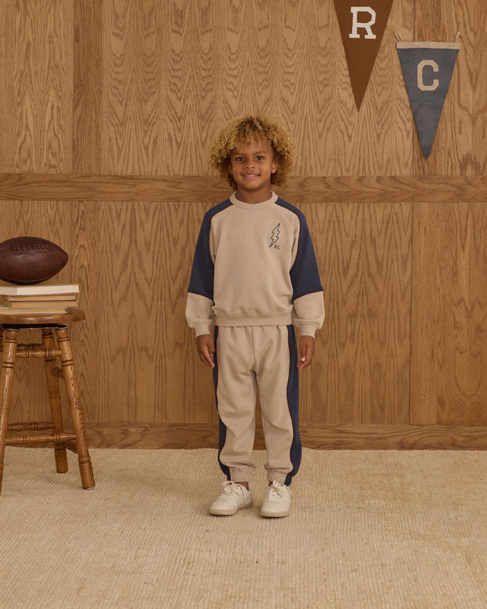 Stone Paneled Sweatshirt