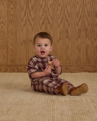 Burgundy Plaid Hayes Jumpsuit