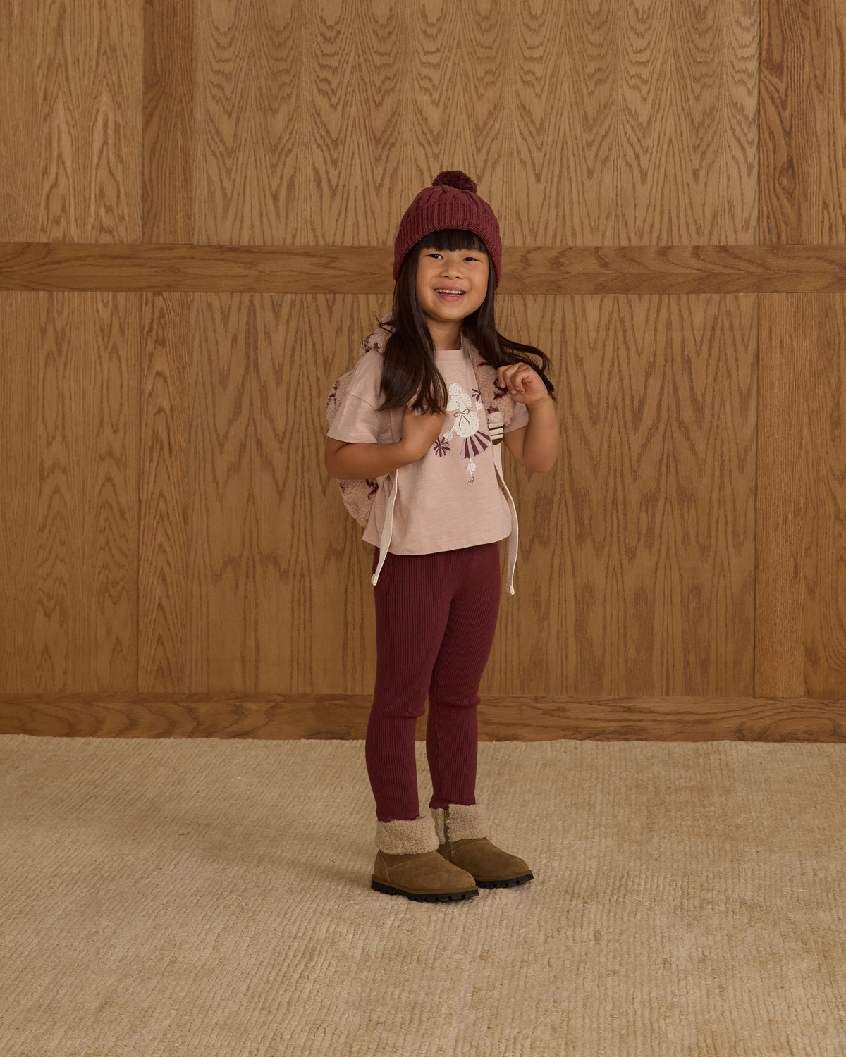 Burgundy Knit Legging
