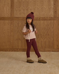 Burgundy Knit Legging
