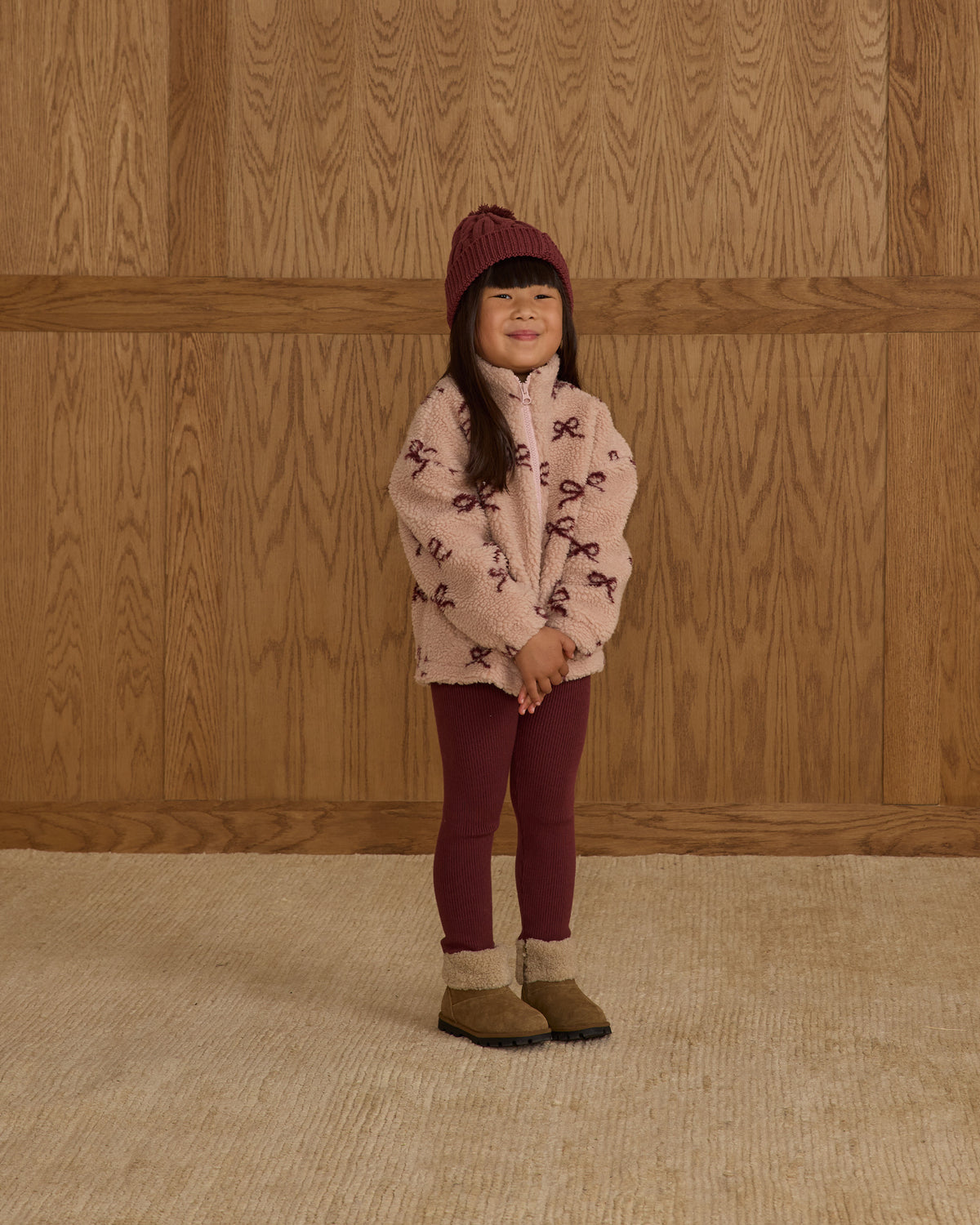 Burgundy Knit Legging