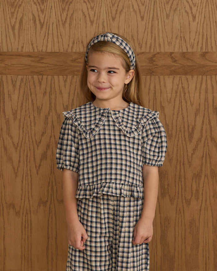 Navy Check Prairie Blouse