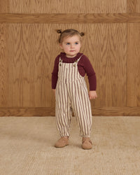 Navy Stripe Cargo Baby Overall