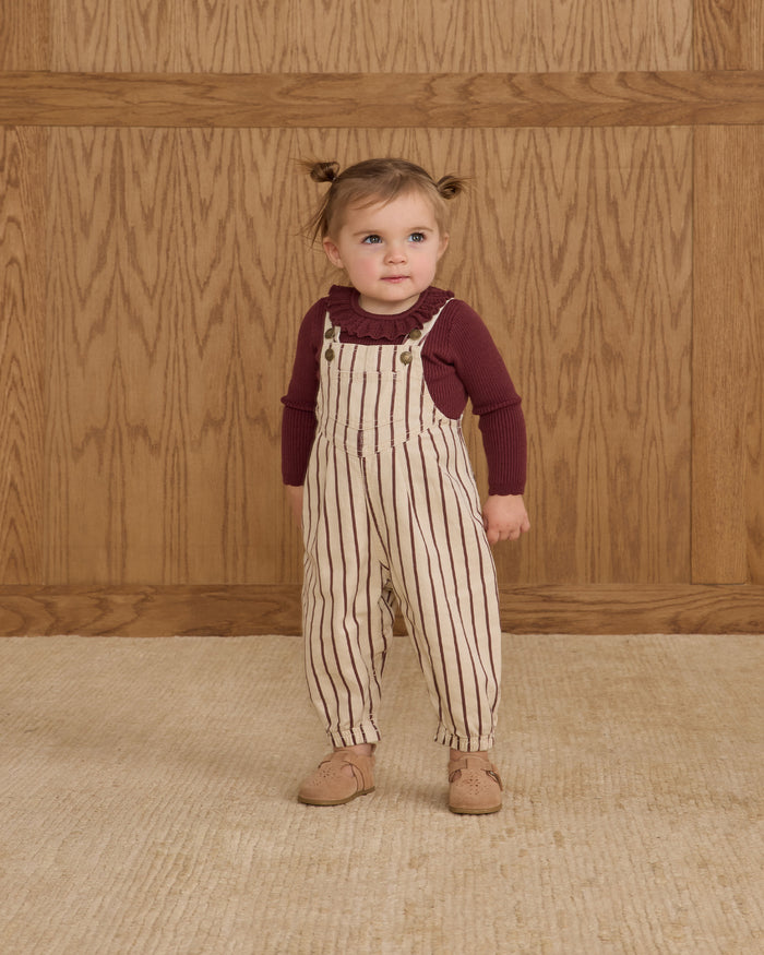 Navy Stripe Cargo Baby Overall