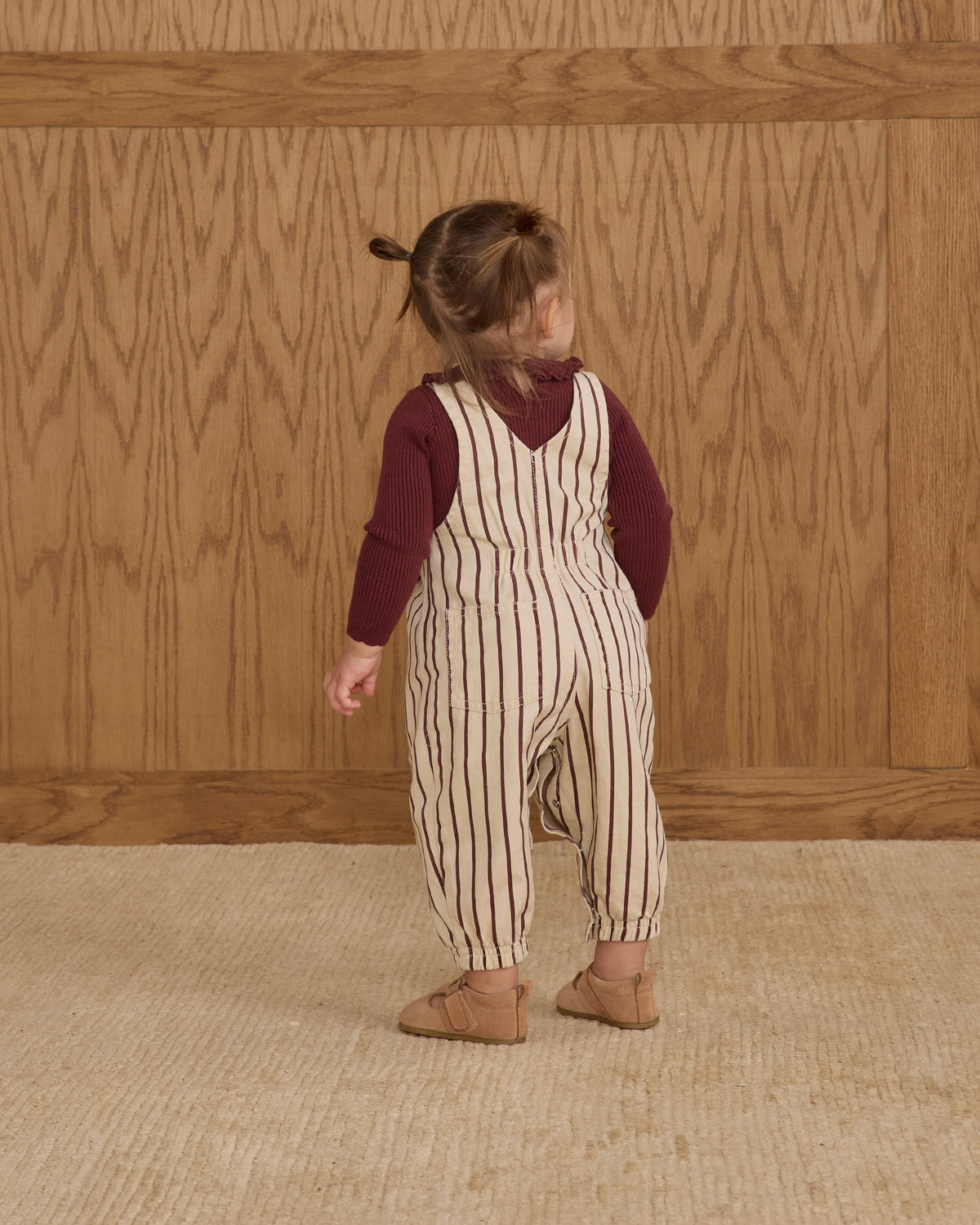 Navy Stripe Cargo Baby Overall