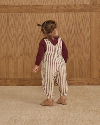 Navy Stripe Cargo Baby Overall
