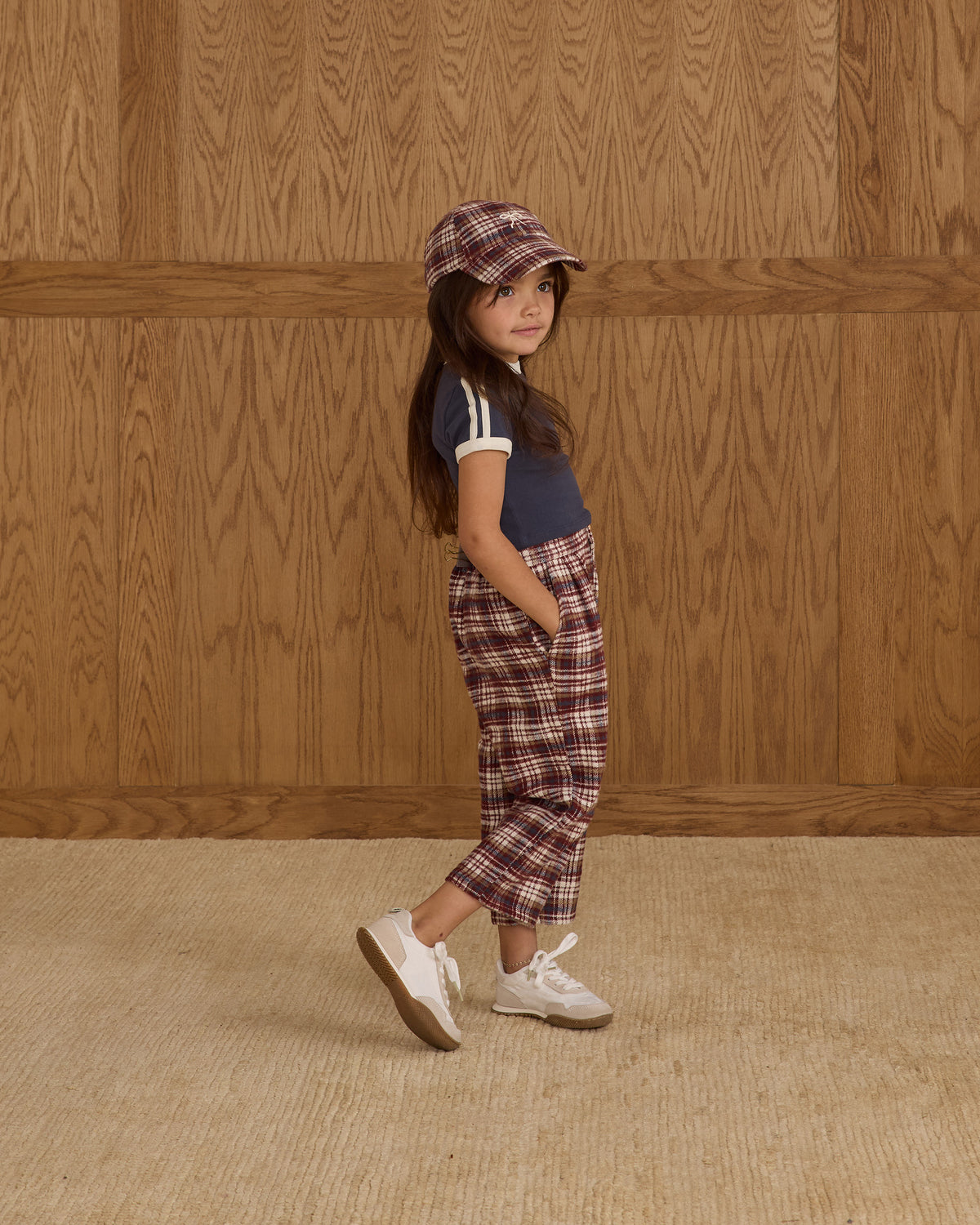 Burgundy Plaid Brooklyn Trouser
