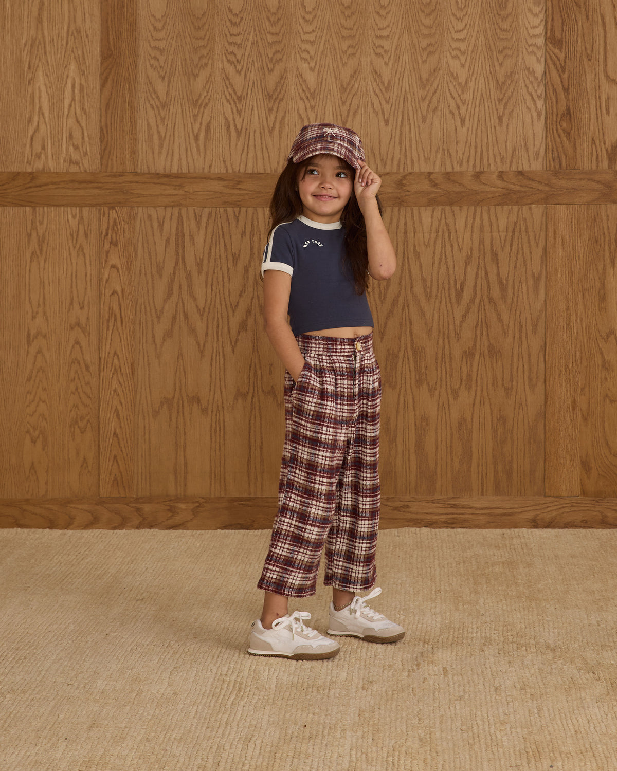 Burgundy Plaid Brooklyn Trouser