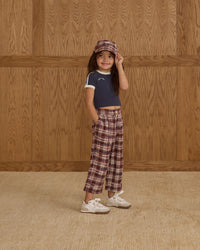 Burgundy Plaid Brooklyn Trouser