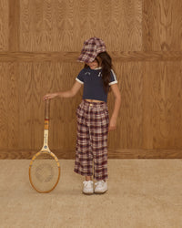Burgundy Plaid Brooklyn Trouser