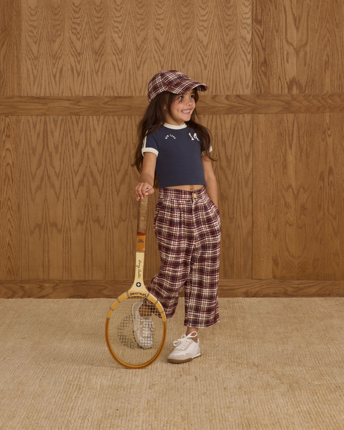 Burgundy Plaid Brooklyn Trouser