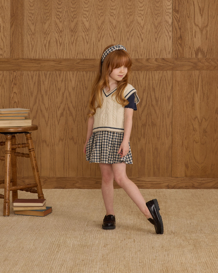Navy Scallop Tee
