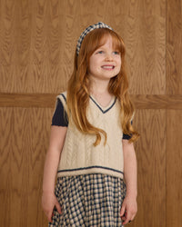 Navy Scallop Tee